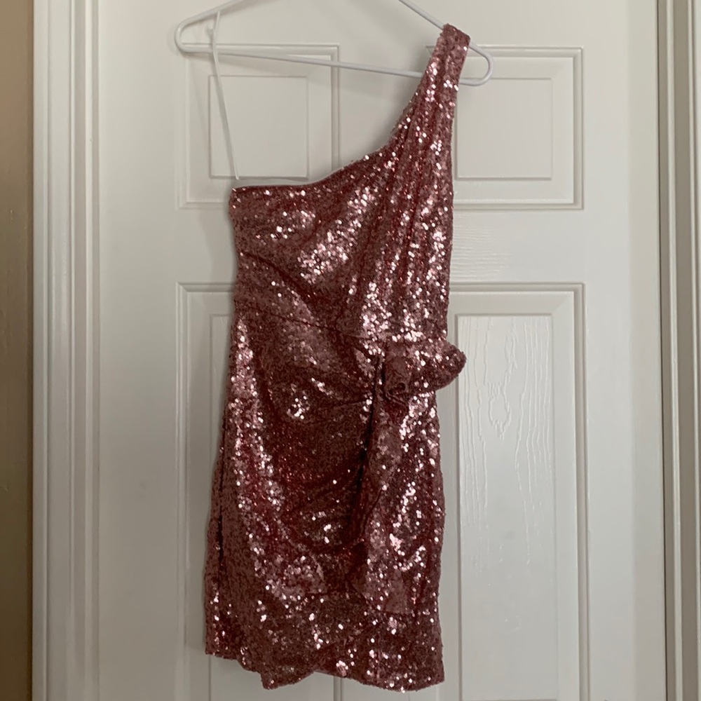 HELLO MOLLY PINK SEQUIN DRESS